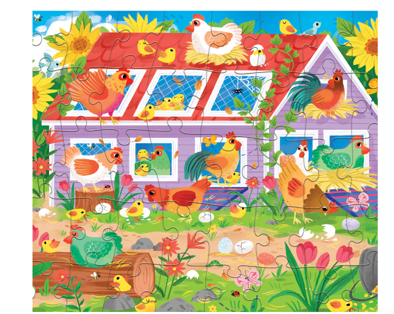 50-PC FALT HOUSE PUZZLE CHICKEN COOP