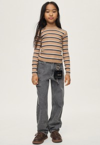 Mayoral Girls Relaxed Washed Black Denim Pant