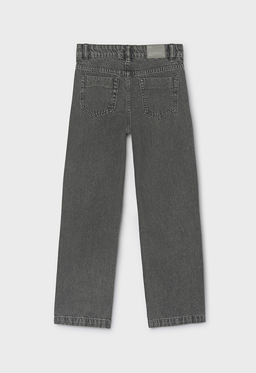 Mayoral Girls Relaxed Washed Black Denim Pant