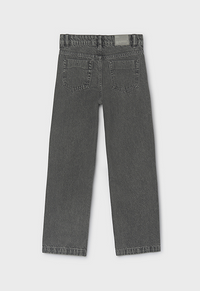 Mayoral Girls Relaxed Washed Black Denim Pant
