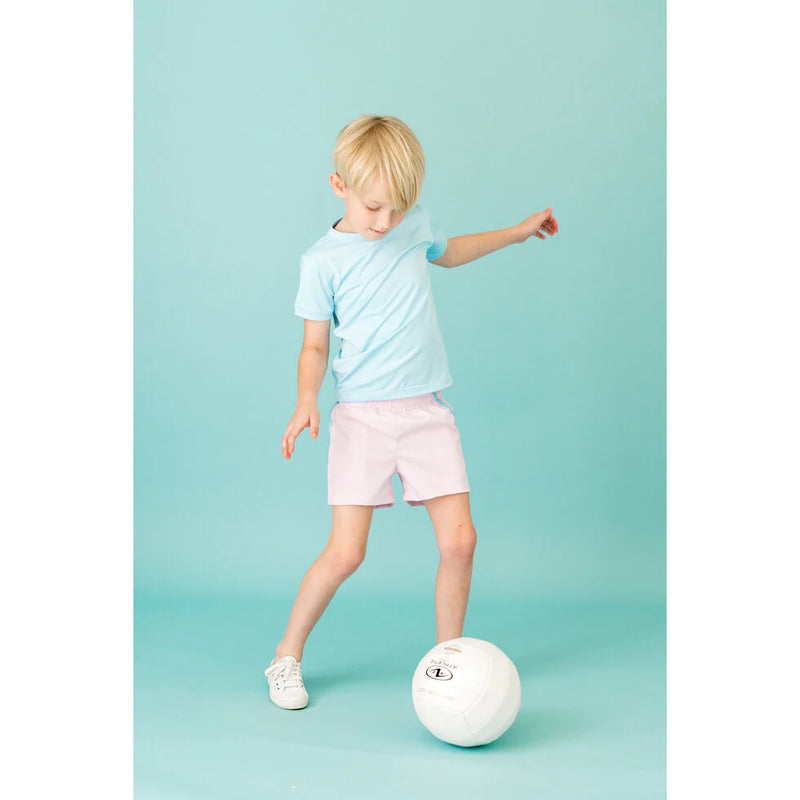 SET ATHLEISURE NATHAN SHORT PINK MINIGINGHAM COTTON CANDY BLUE