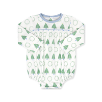 LULLABY SET MOTHER MAY I BUBBLE LONG SLEEVE OH CHRISTMAS TREE BLUE