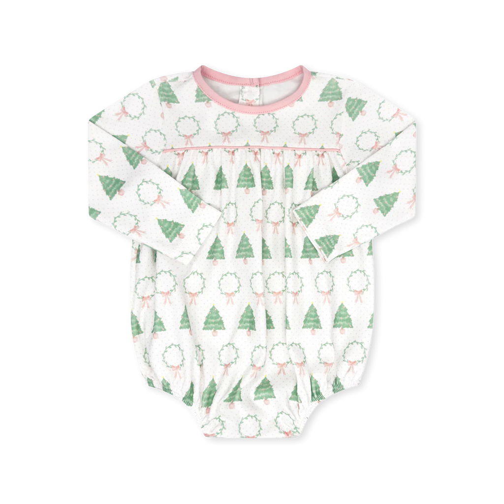 LULLABY SET MOTHER MAY I BUBBLE LONG SLEEVE OH CHRISTMAS TREE PENSACOLA PINK