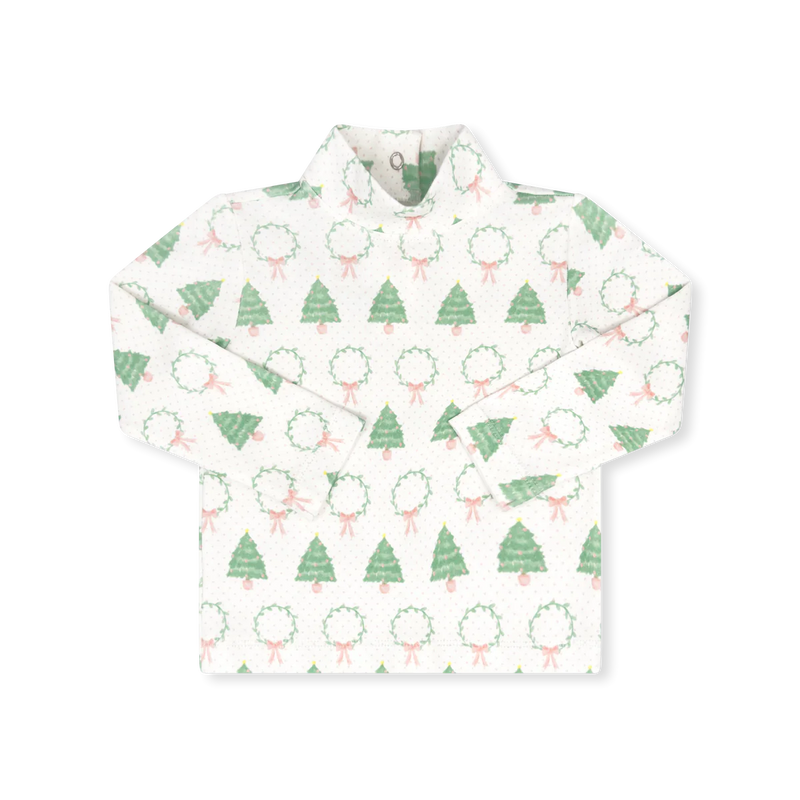 LULLABY SET OH CHRISTMAS TREE PINK TINY TOT TURTLENECK