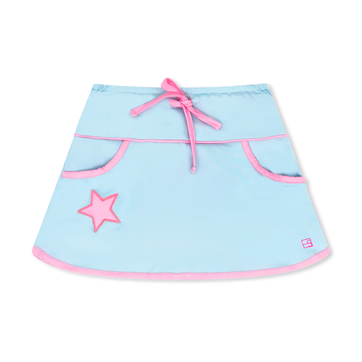 SET ATHLEISURE TIFFANY TENNIS SKORT COTTON CANDY BLUE, FLAMINGO PINK STAR