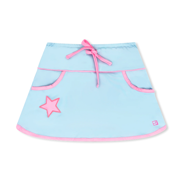 SET ATHLEISURE TIFFANY TENNIS SKORT COTTON CANDY BLUE, FLAMINGO PINK STAR