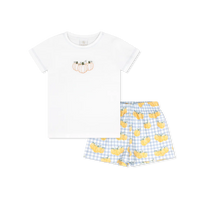 LULLABY SET PRESTON SHORT SET PARK WHITE, LITTLE PUMPKIN