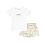 LULLABY SET PRESTON SHORT SET PARK WHITE, LITTLE PUMPKIN