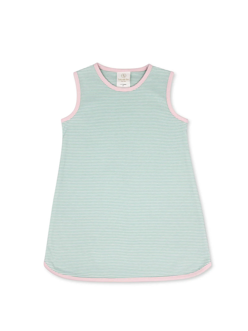 LULLABY SET TINSLEY DRESS MEMPHIS AQUA MINISTRIPE