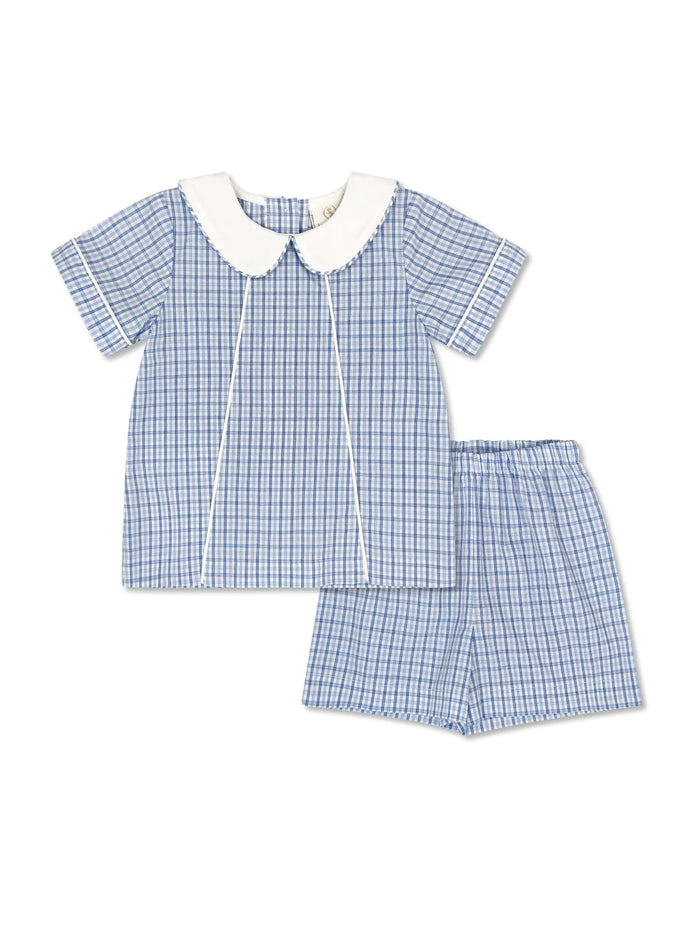 LULLABY SET ADAM SHORT SET BILLINGS BLUE PLAID