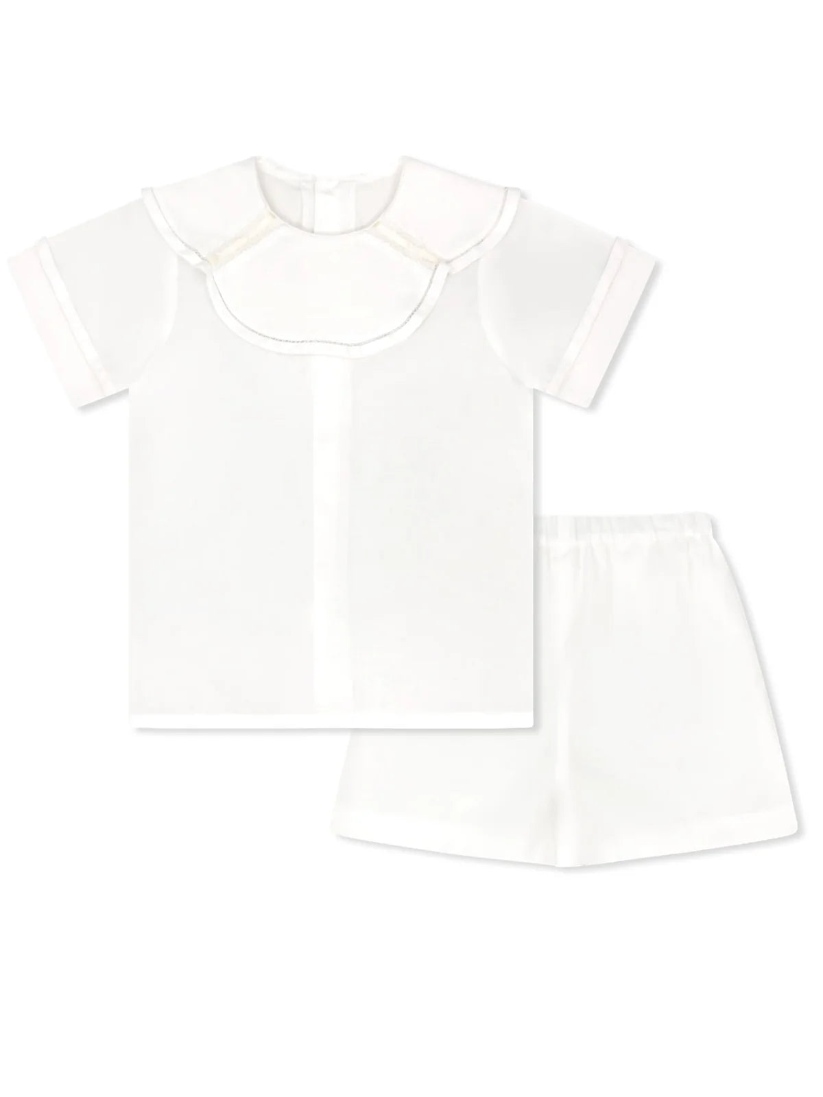 LULLABY SET OWENS SHORT SET BLESSINGS WHITE