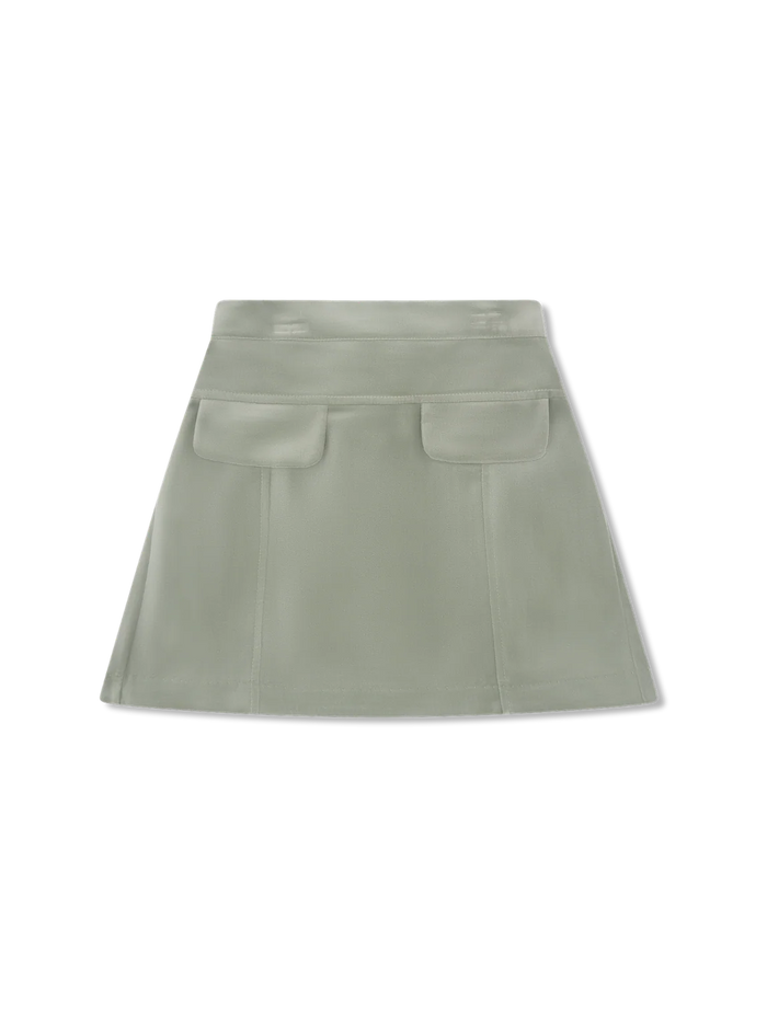 SET PROPER CLAIRE SKIRT LEYLAND GREEN VELVET