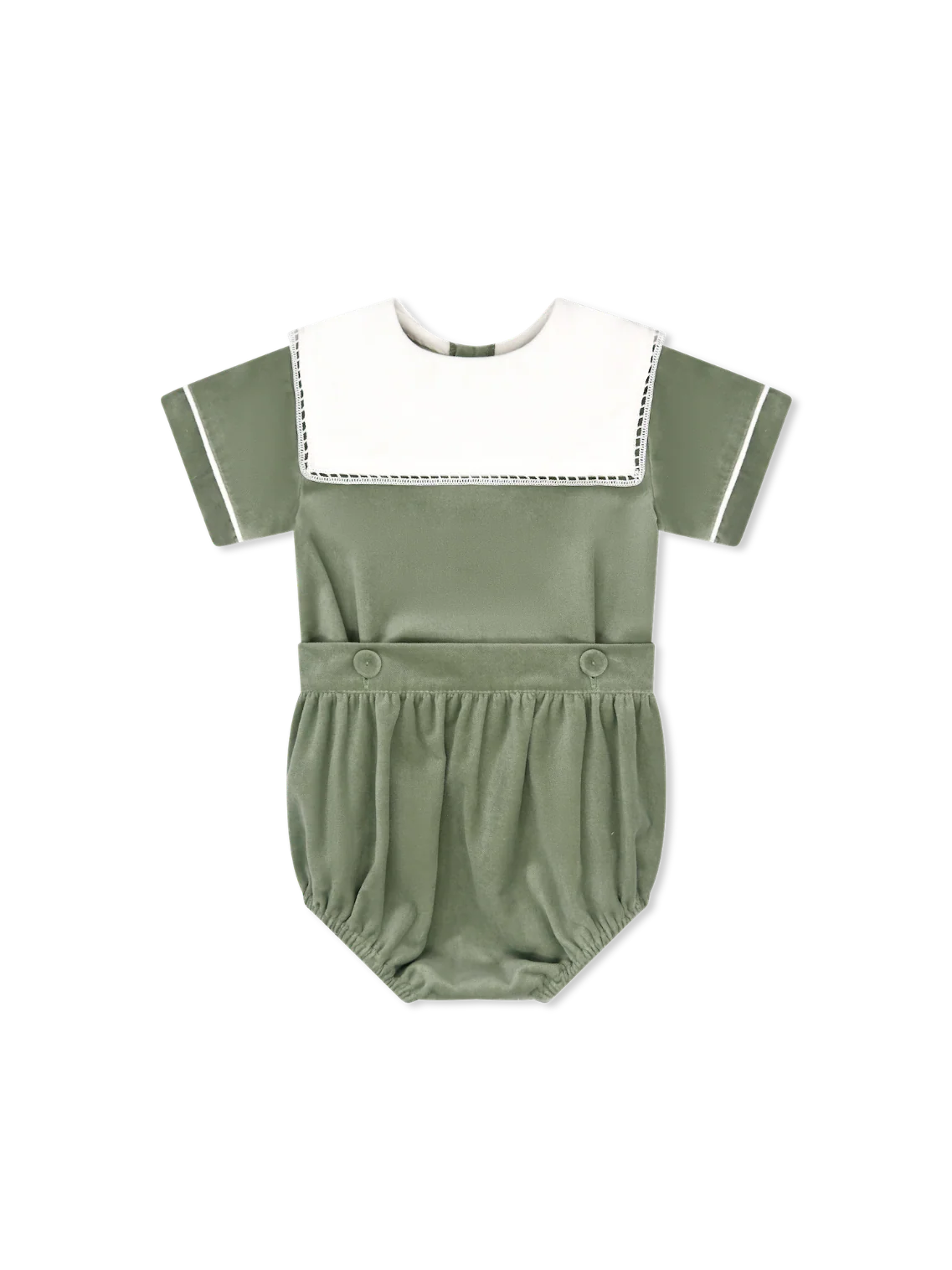 LULLABY SET CHRISTIAN BUTTON ON LEYLAND GREEN VELVET