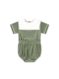 LULLABY SET CHRISTIAN BUTTON ON LEYLAND GREEN VELVET
