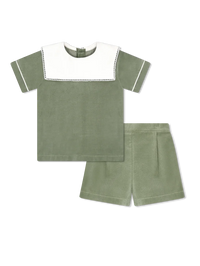 LULLABY SET CHRISTIAN SHORT SET LEYLAND GREEN VELVET