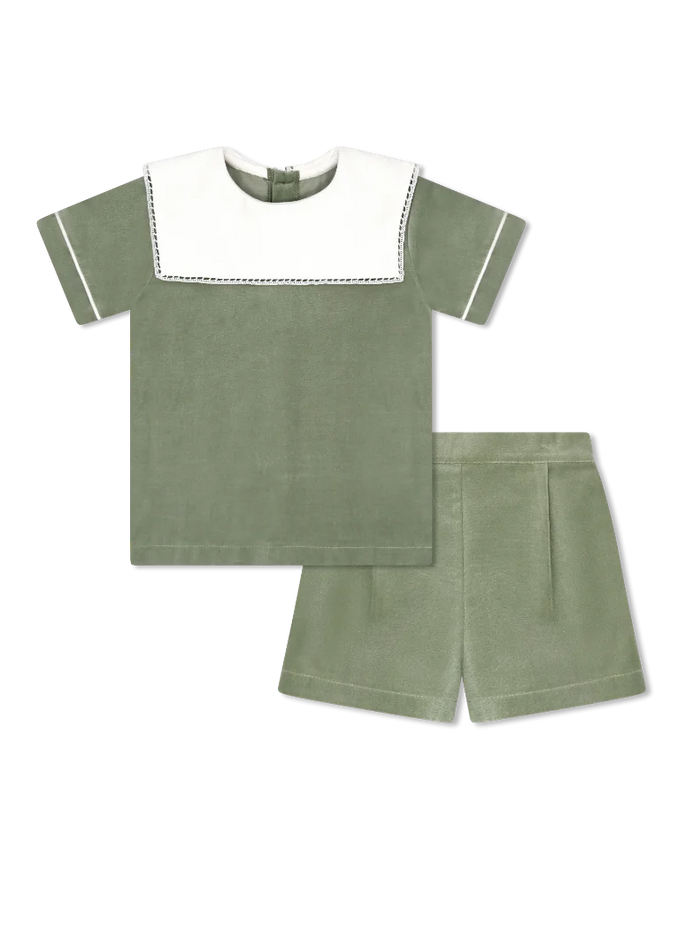 LULLABY SET CHRISTIAN SHORT SET LEYLAND GREEN VELVET