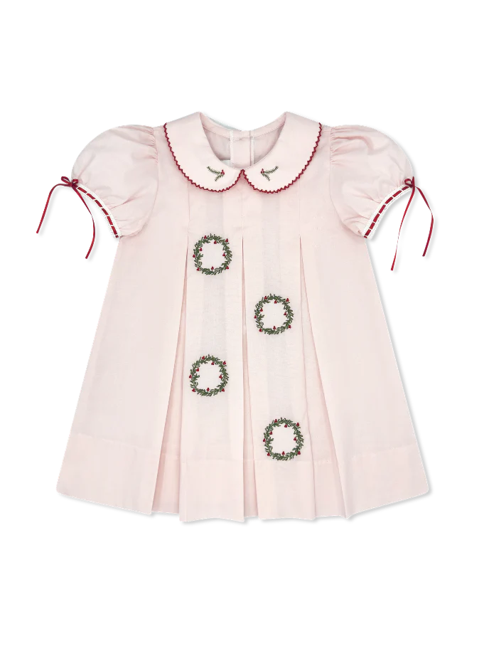 LULLABY SET PRECIOUS MEMORIES DRESS PINK BATISTE HOLLY