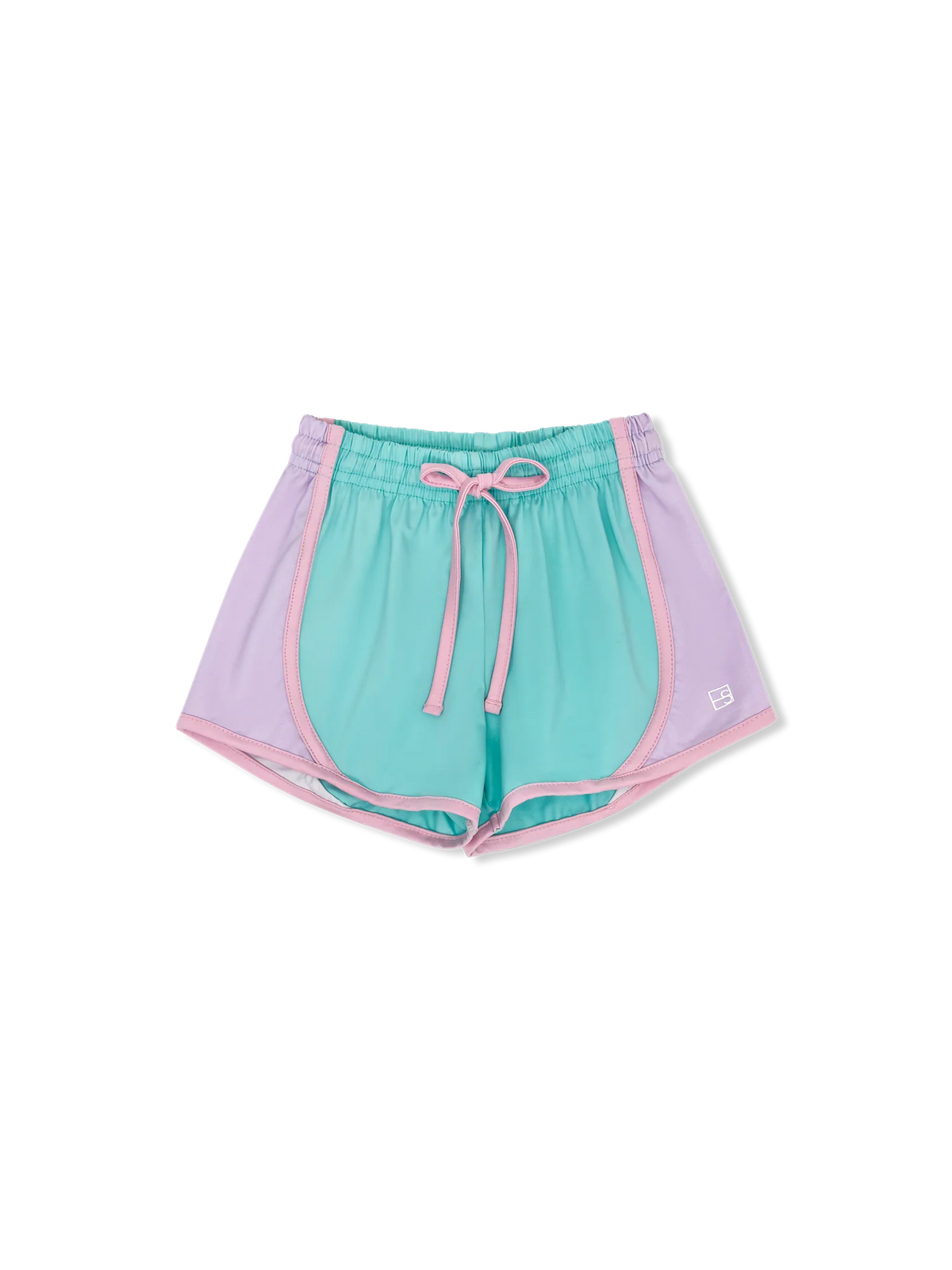 SET ATHLEISURE ELISE SHORT TOTALLY TURQUOISE PETAL PURPLE  COTTON CANDY PINK