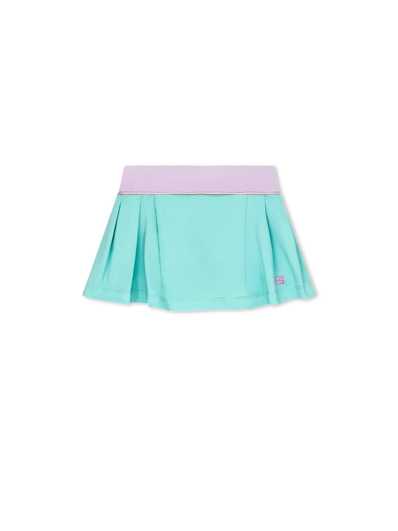 SET ATHLEISURE SARAH SKORT TOTALLY TURQUOISE PETAL PURPLE  COTTON CANDY PINK