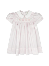 RUTH RIBBON DRESS CLASSIC PINK WINDOWPANE