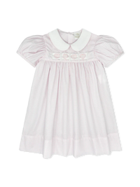 RUTH RIBBON DRESS CLASSIC PINK WINDOWPANE