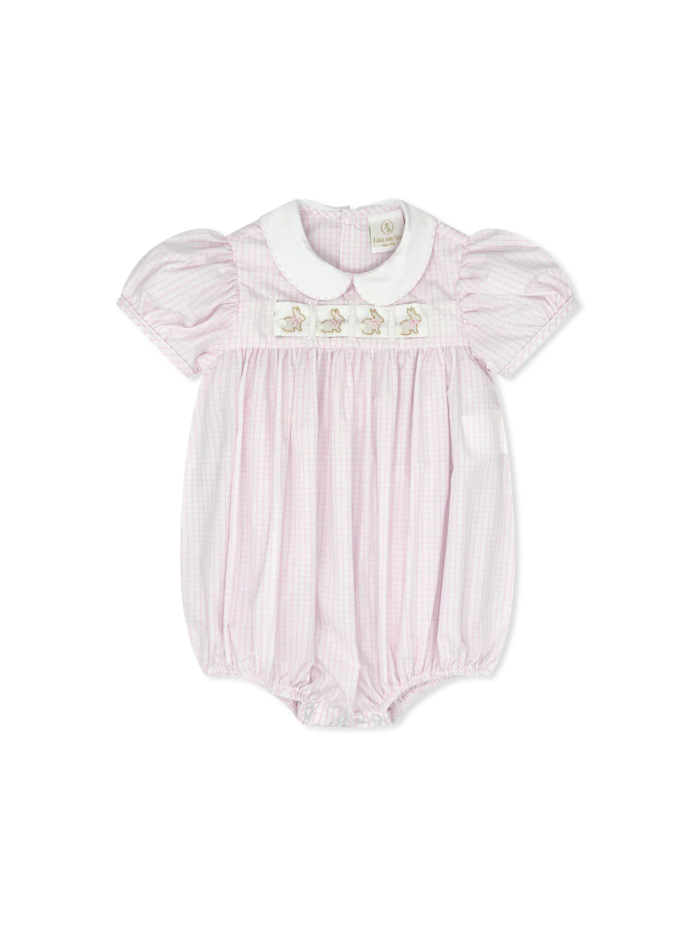 RUTH RIBBON BUBBLE CLASSIC PINK WINDOWPANE