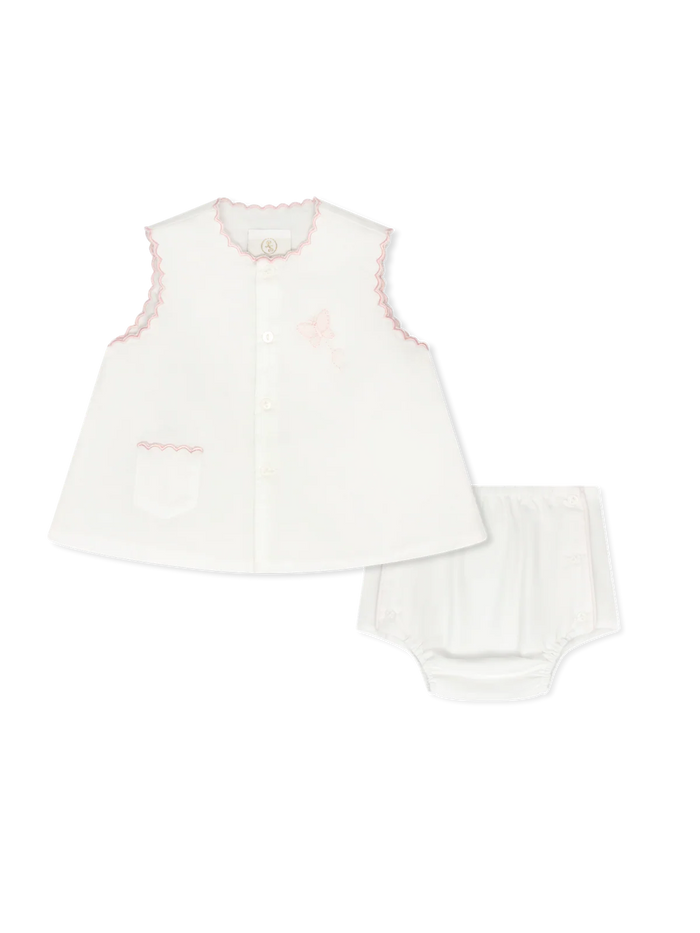 MARIA DIAPER SET BLESSINGS WHITE BUTTERFLY