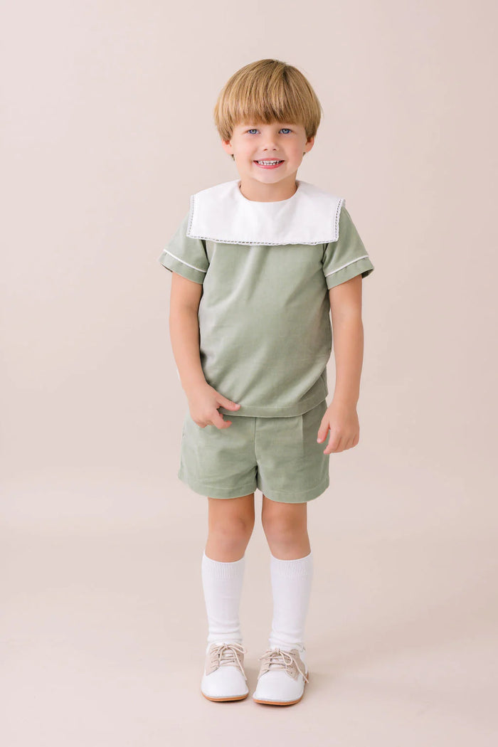 LULLABY SET CHRISTIAN SHORT SET LEYLAND GREEN VELVET