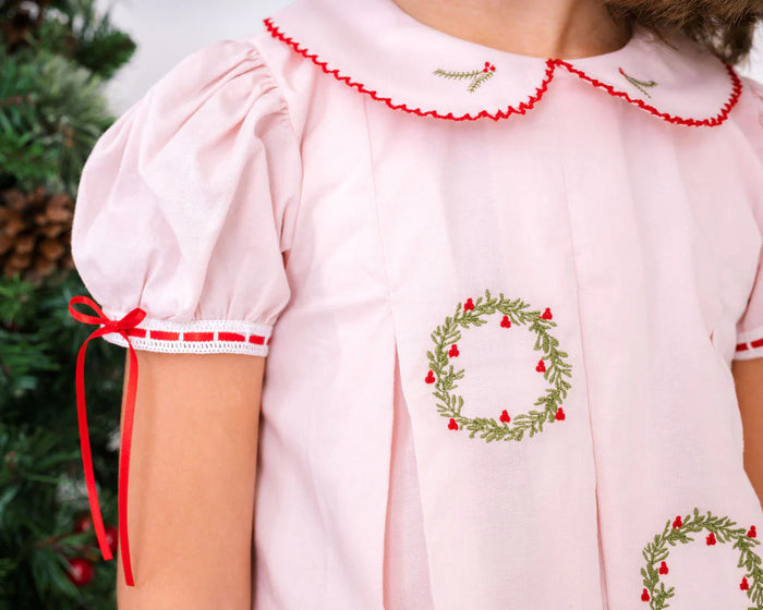 LULLABY SET PRECIOUS MEMORIES DRESS PINK BATISTE HOLLY