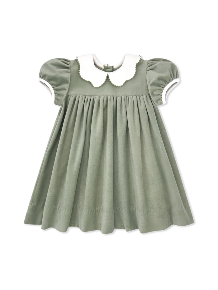 LULLABY SET SPECIAL MOMENTS DRESS LEYLAND GREEN VELVET