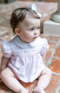 RUTH RIBBON BUBBLE CLASSIC PINK WINDOWPANE