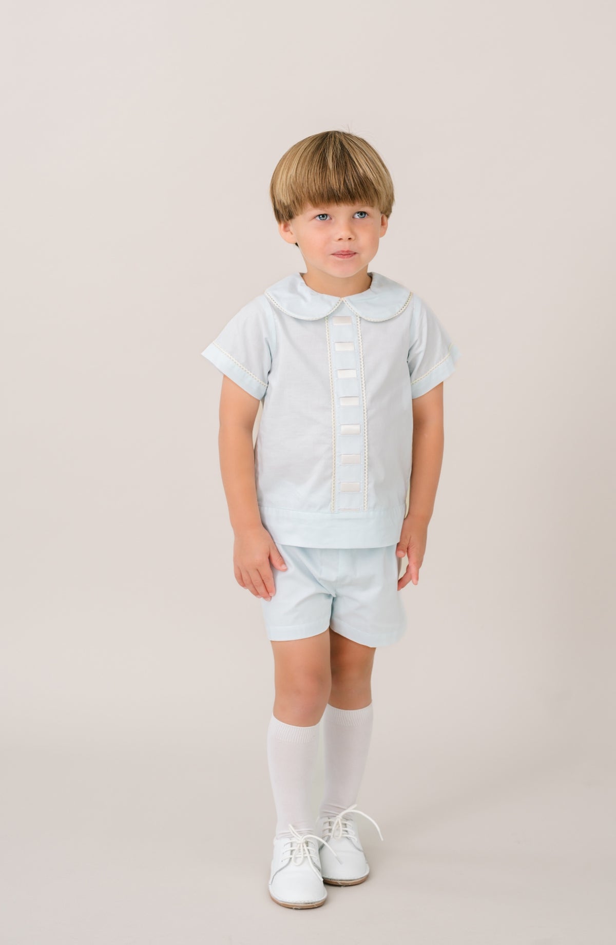 NATE SHORT SET BLESSINGS BLUE BATISTE