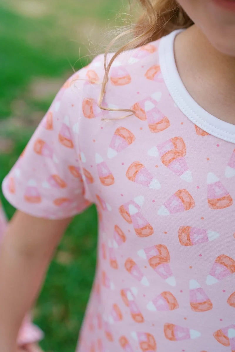 Lullaby Set Dani Dropwaist Dress Candy Corn Kisses