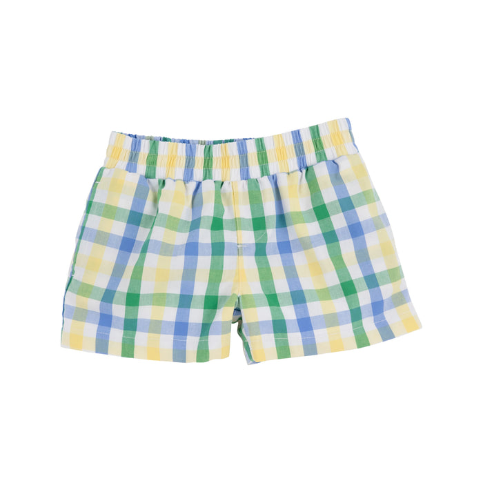 TBBC SHEFFIELD SHORTS POLO FIELD PLAID WITH BARBADOS BLUE STORK