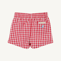 Sheffield Shorts Richmond Red Gingham With Belhaven Blue