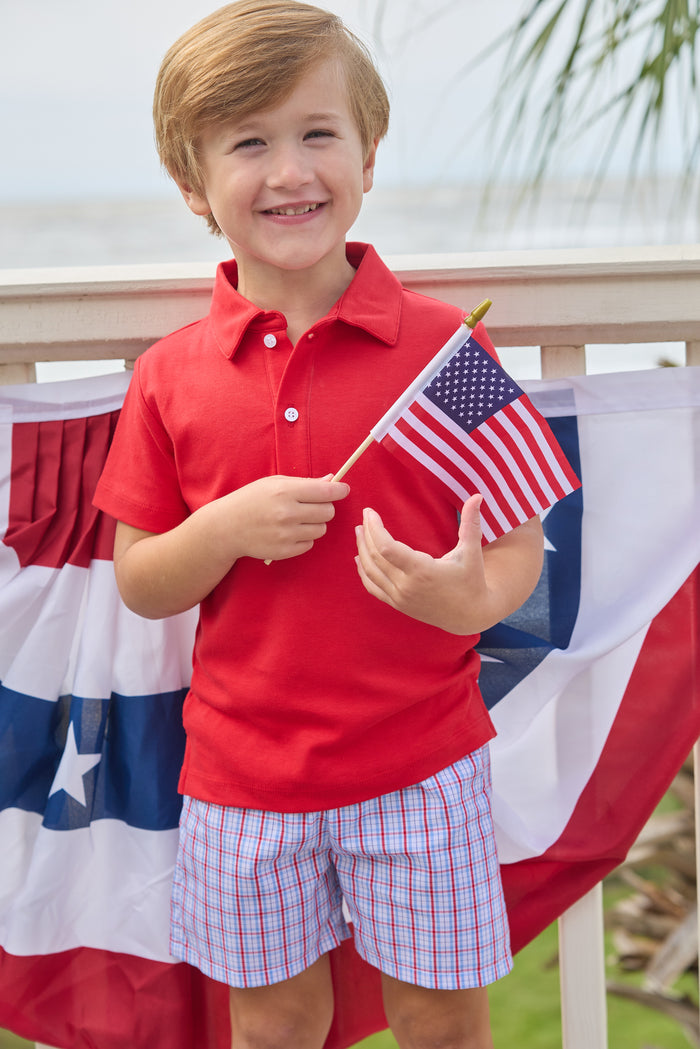 BASIC SHORT PATRIOTIC PLAID