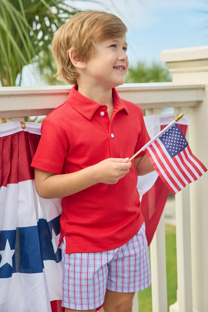 SHORT SLEEVE POLO RED