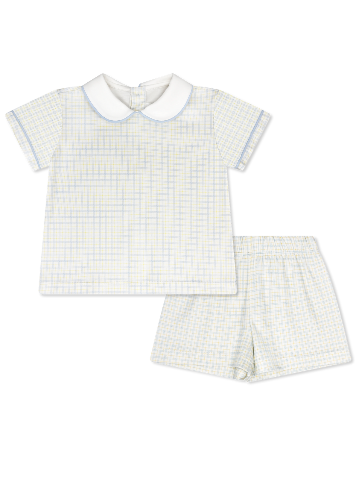 SIBLEY SHORT SET CORNFLOWER CHECK