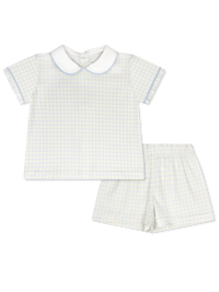 SIBLEY SHORT SET CORNFLOWER CHECK