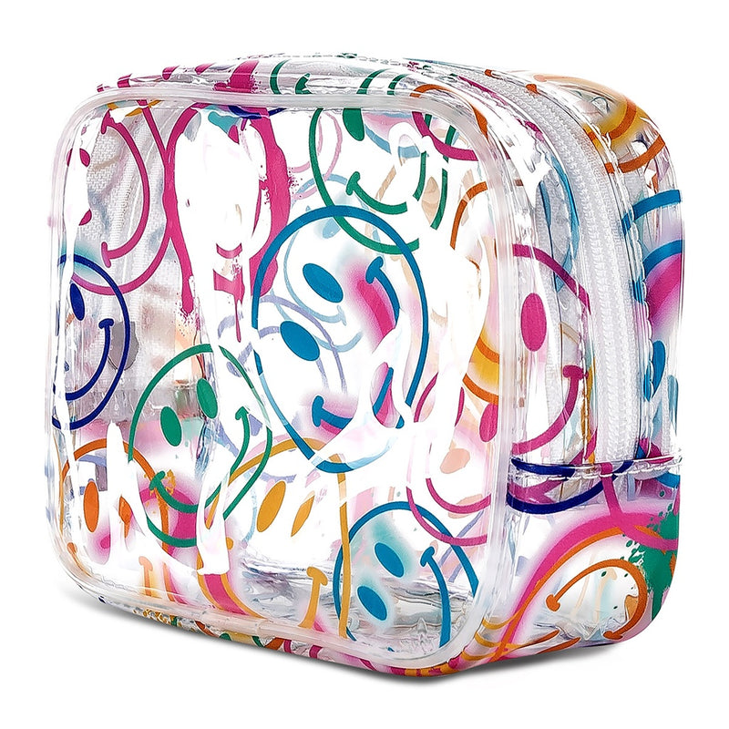 ISCREAM SMILES EVERYWHERE CLEAR COSMETIC BAG