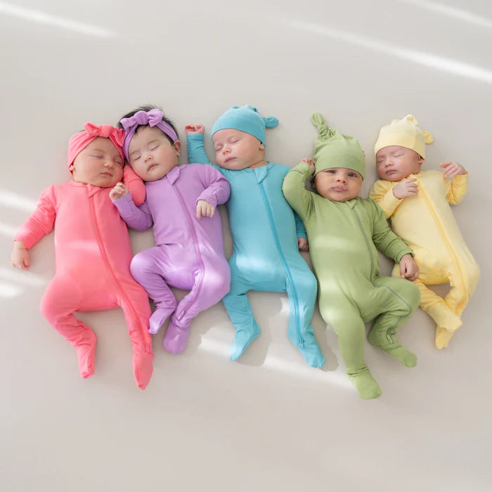 KYTE BABY ZIPPERED FOOTIE IN MAKAI