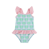 TBBC ST LUCIA SWIMSUIT HANOVER HAND BLOCK/PALM BEACH PINK