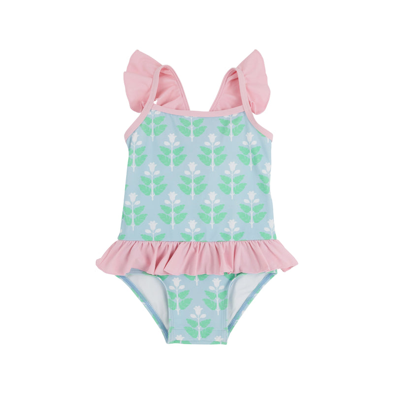 TBBC ST LUCIA SWIMSUIT HANOVER HAND BLOCK/PALM BEACH PINK
