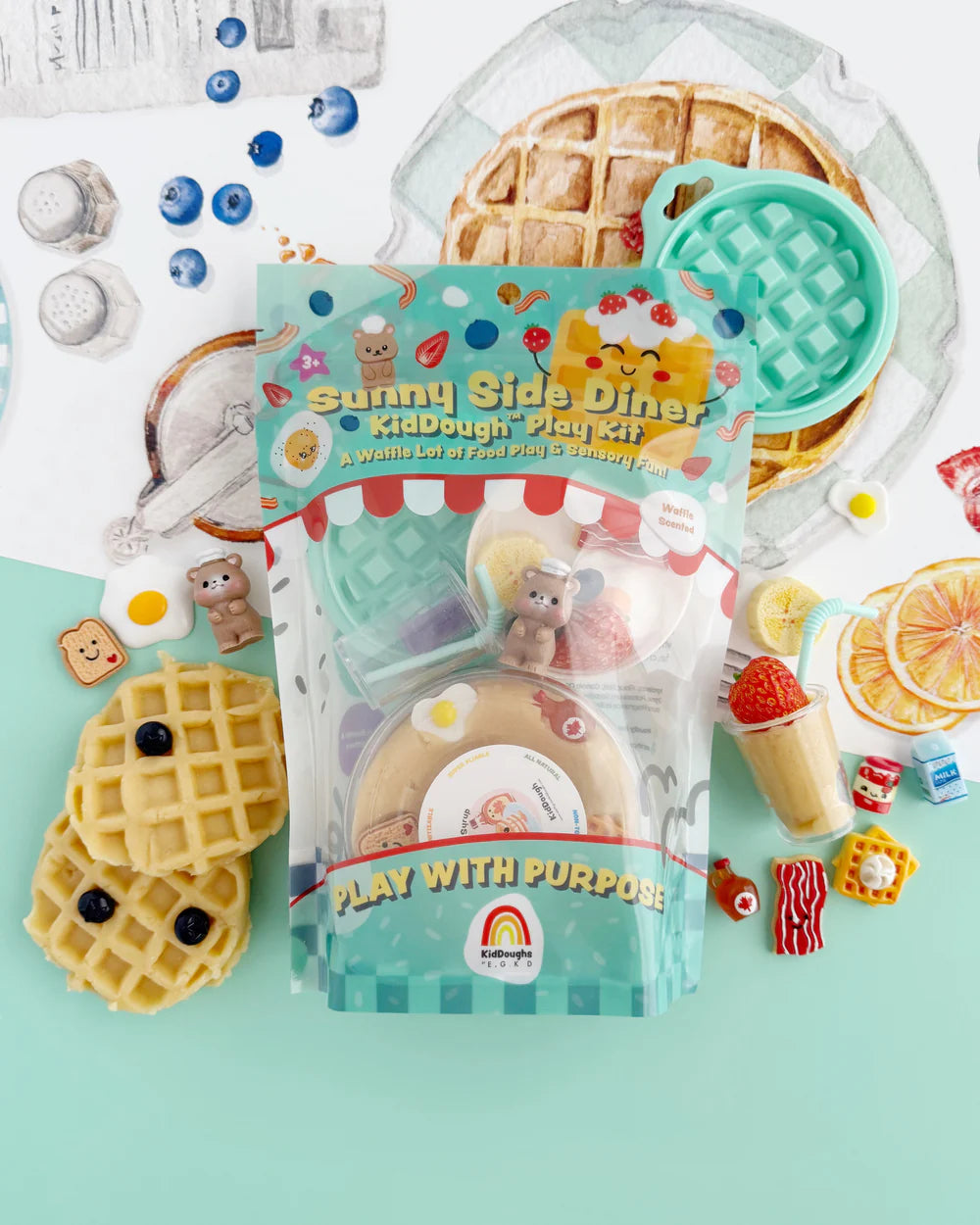 SUNNY SIDE DINER KIDDOUGH PLAY KIT