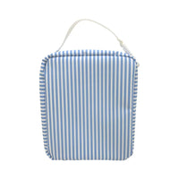 TRVL LUNCH BOX INSULATED LUNCH BAG PIMLICO STRIPE CHAMBRAY