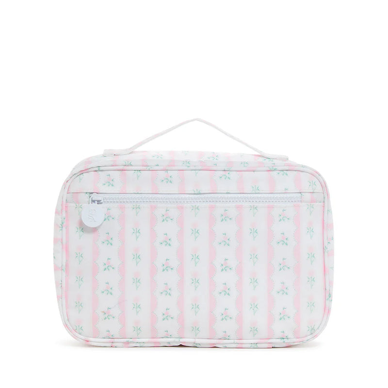 TRVL BUNDLE UP HANGING TOILETRY BAG RIBBON FLORAL PINK