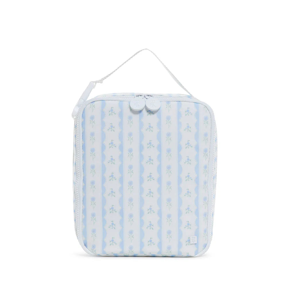 TRVL INSULATED LUNCH BOX RIBBON FLORAL BLUE