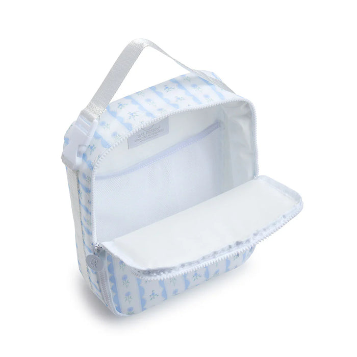 TRVL INSULATED LUNCH BOX RIBBON FLORAL BLUE