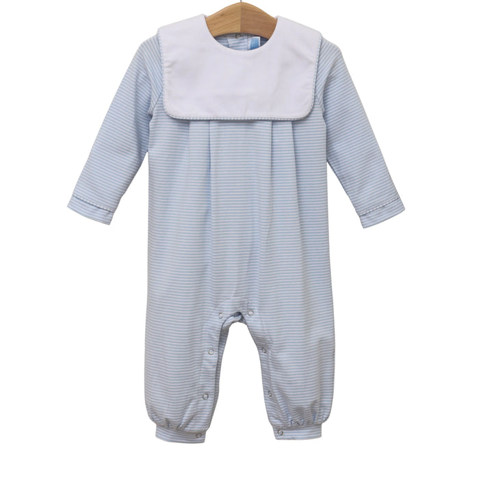 Lucas Romper Light Blue Stripe