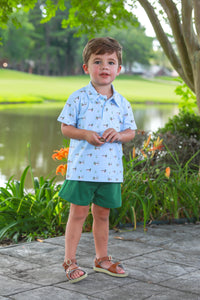 DUCKS IN A ROW POLO SHORT SET